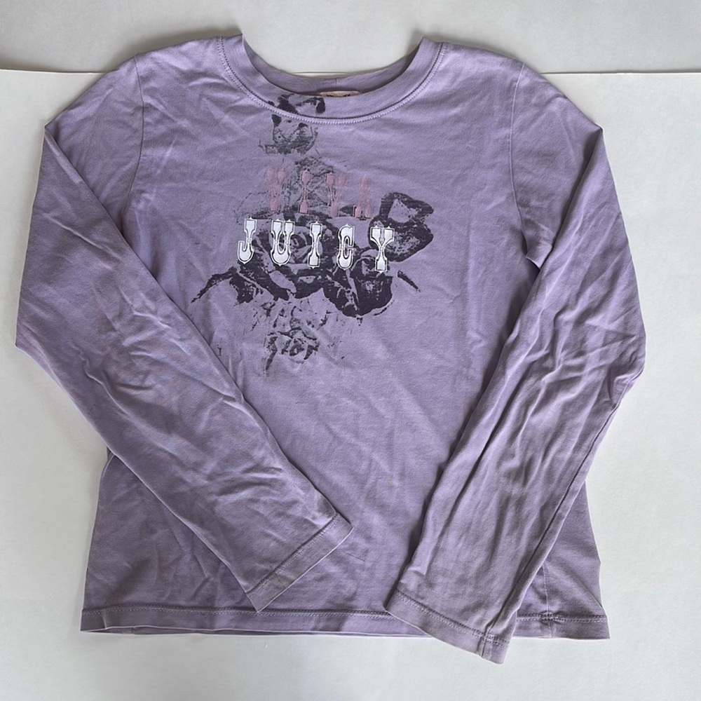 Juicy Couture "Viva Juicy" Purple Graphic Long Sleeve Size 12